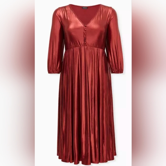 Liquid Knit Tea Length Dress 3x/22-24 - Picture 4 of 14